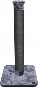 Cat scratching post EBI model 431/431092 — dark grey, wooden square post 55×55×115 cm