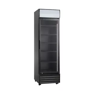 Tirdzniecības ledusskapis Scandomestic SD 417 BE, 280 L, brīvi stāvošs, melns, LED apgaismojums, 4 riteņi