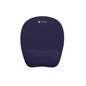 Mouse pad NATEC CHIPMUNK Dark Blue — fabric surface, rubber base, memory foam wrist rest