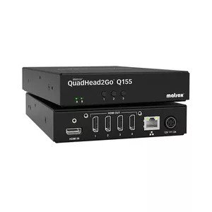 Matrox QuadHead2Go Q155 Multi-Monitor Kontrolieris Melns Metāls 4K