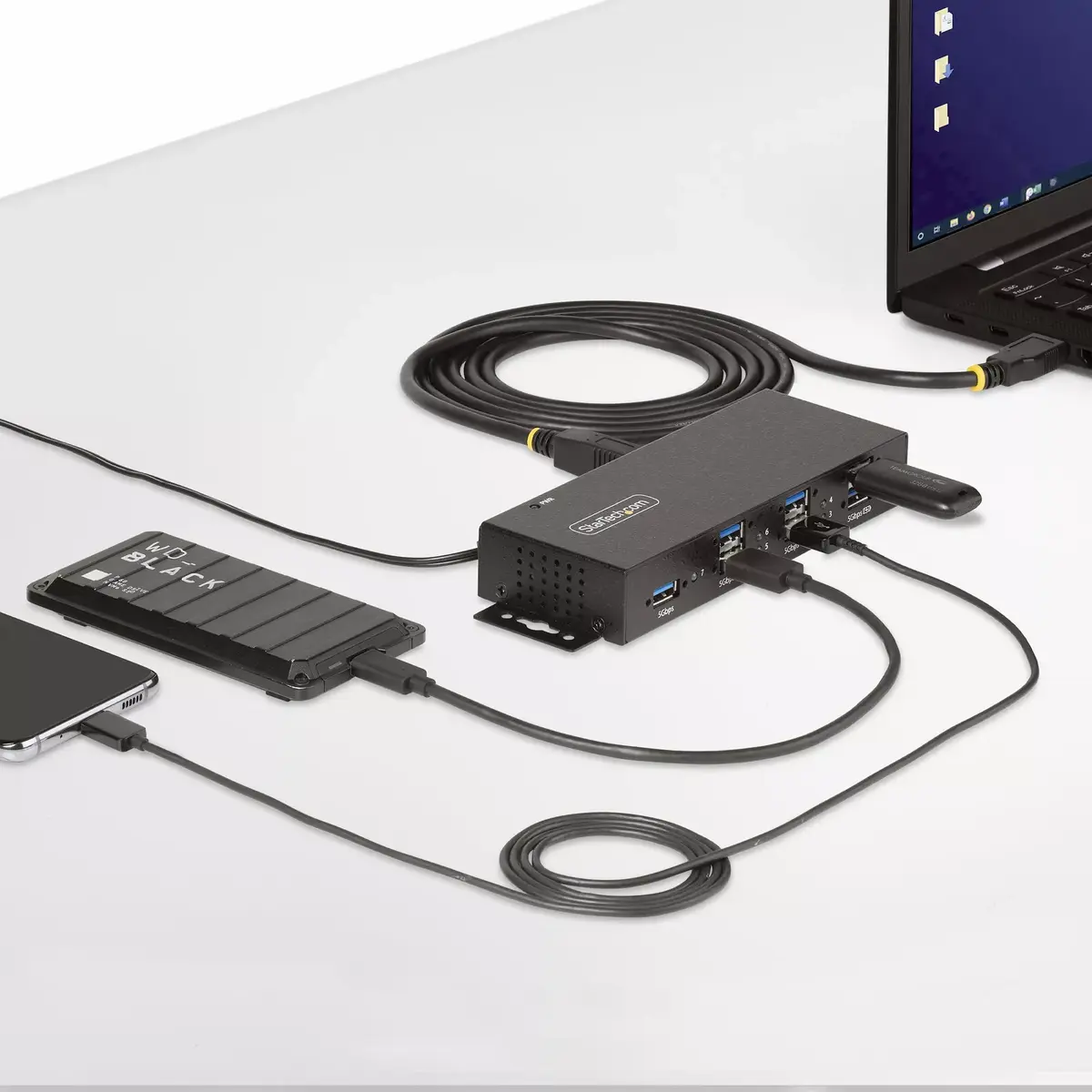 USB centrmezgls StarTech.com 5G7AINDRM-USB-A-HUB Photo 7