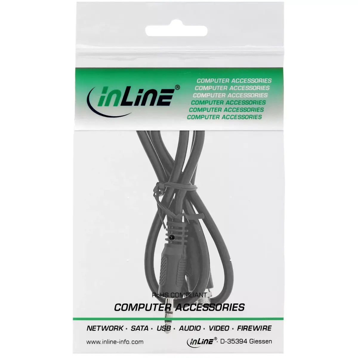 InLine audio adaptera kabelis 3.5mm stereo Photo 2