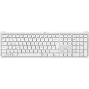 Logitech K950 Signature Slim клавиатура РЧ беспроводной + Bluetooth QWERTY Международный американский стандарт Белый