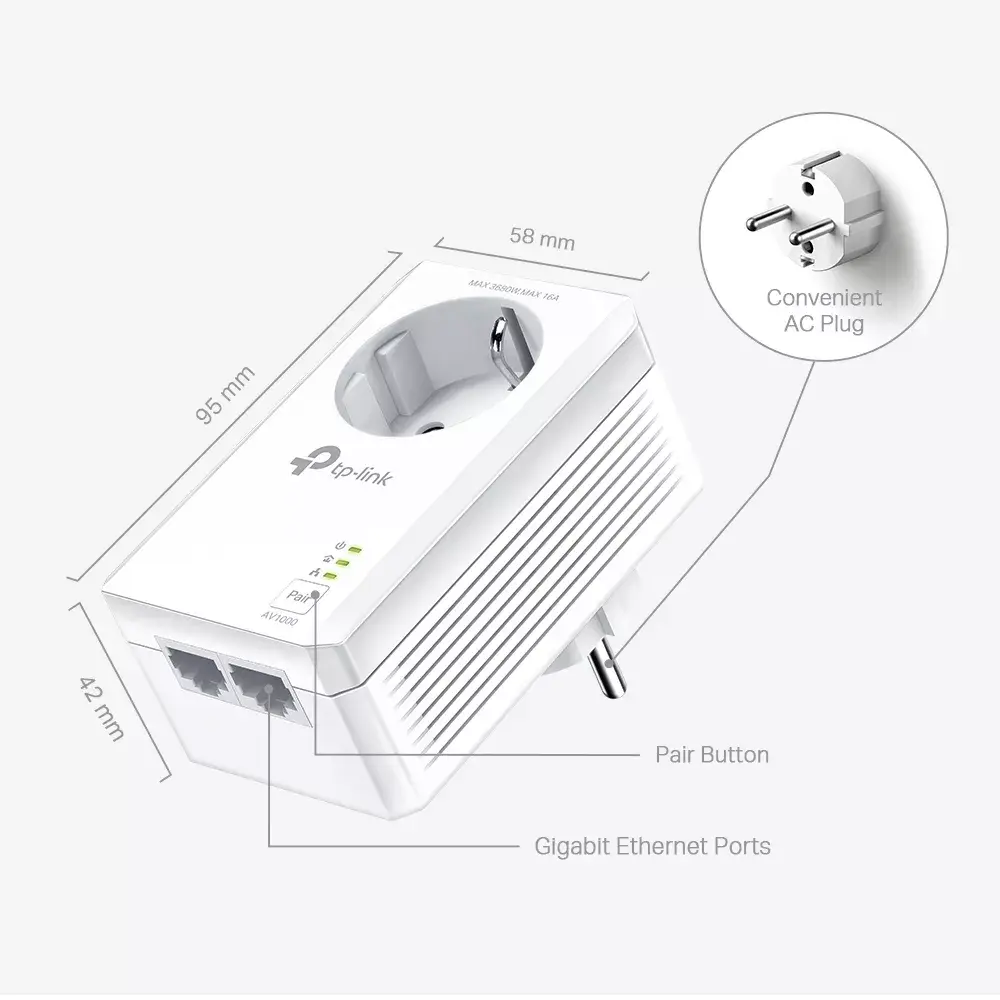 TP-Link TL-PA7027P KIT PowerLine адаптер сети Photo 2