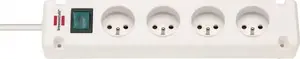 Power strip Brennenstuhl bremounta 4gn 1.5m White – Brennenstuhl bremounta, 4 outlets, 1.5 m cable