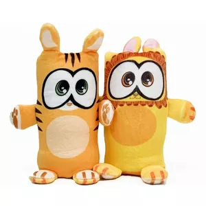 Soft toy Epee Dublusie mascot — double-sided reversible tiger/lion plush toy