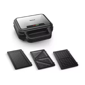 Contact Grill Tefal UltraCompact 3in1 SW383D10 700W — square compact grill with removable plates and waffle plate
