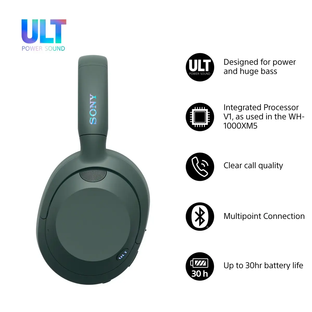 Sony WHULT900NH гарнитура — моногарнитура, Bluetooth 5.2 Photo 5