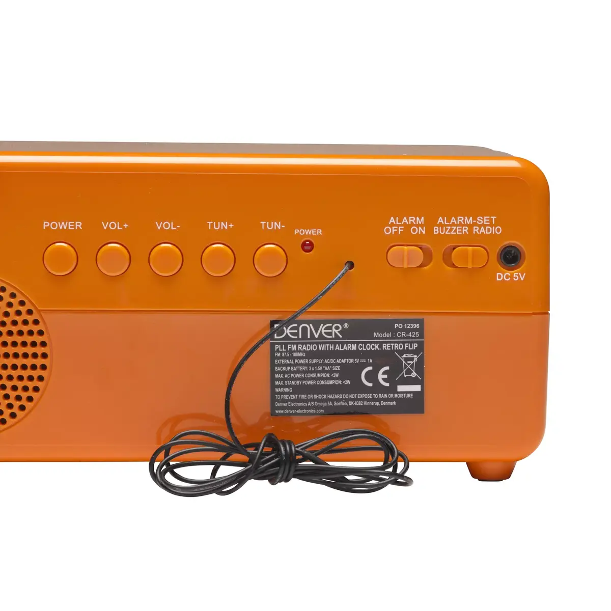 Denver CR-425 clock radio — analog & digital tuner Photo 4