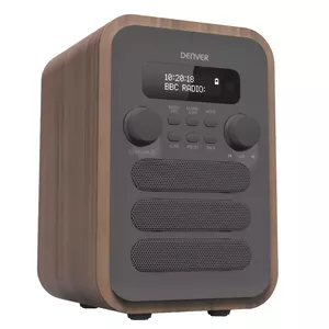 Denver DAB-48GREY radio Personal Digital Grey, Wood