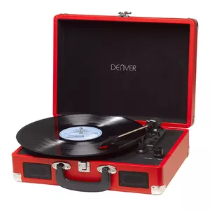 Turntable Denver VPL-120RED Red 33 1/3 45 78 RPM Rotary Volume Control