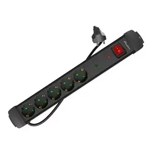 Jaudas pagarinātājs Lanberg SP1-05F-0150-BK 1.5m 5 AC kontaktligzdas iekštelpām melns