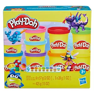 PLAY-DOH Krāsainais plastilīns, 9 gab.