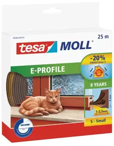 Gasket Tape Tesa GASKET BRONZE E 9 mm x 25 m — self-adhesive sealing tape, bronze color
