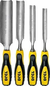 Wood Chisels Set Drel DR-BCR-9004 — Half-Round, 4 pcs (14, 18, 24, 38 mm)