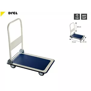 Condor warehouse trolley 4-wheel platform 73x47 cm load capacity 150 kg