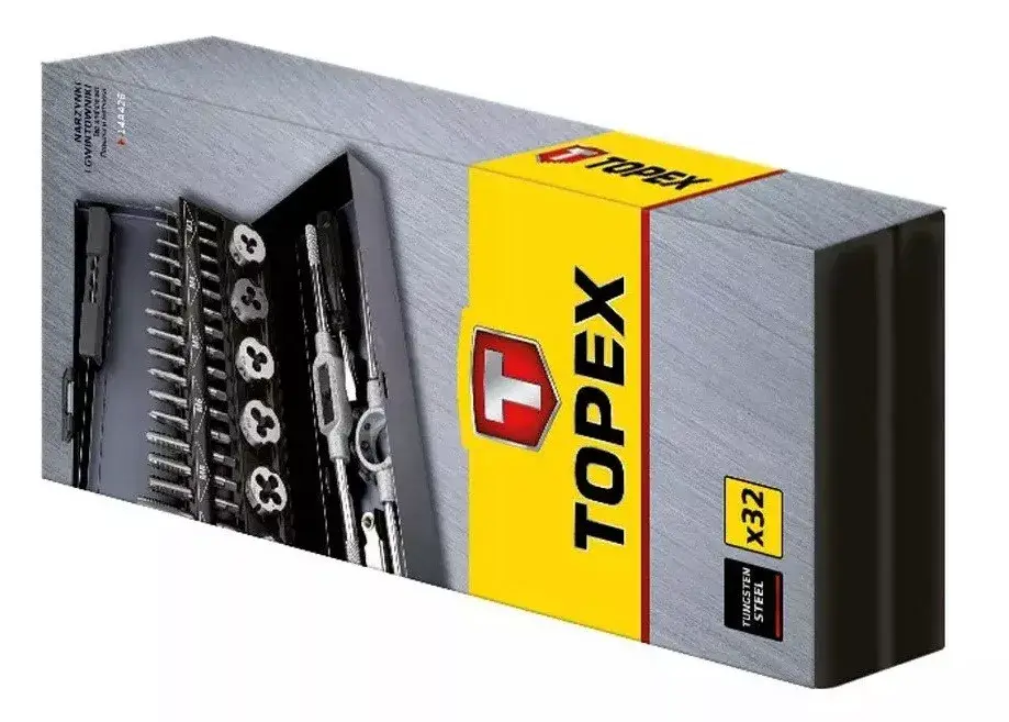 Topex набор плашек и метчиков M3–M12 Photo 5