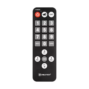 Универсальный пульт DVB-T Cabletech PIL0367 — упрощённая раскладка для пожилых, ИК, базовые DVB-T функции