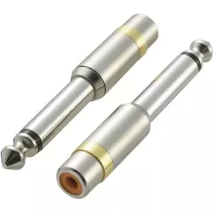 Audio adapter SpeaKa Professional KCA-635 — 6.35 mm (1/4") jack to RCA stereo cable adapter