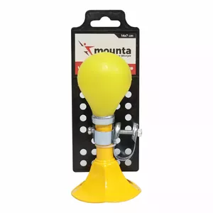 Сигнальный гудок для велосипеда MOUNTA 14×7 см жёлтый — компактный рог для руля