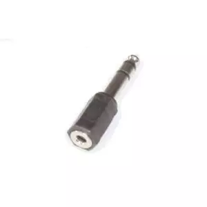Cable gender changer e+p GS 33 6.35mm Stereo (M) to 3.5mm Stereo (F) Black