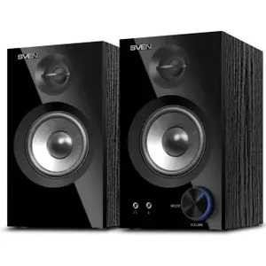 Speakers SVEN SPS-621 Black — 2.0 desktop speakers, compact stereo set