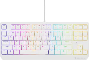 Механическая игровая клавиатура Genesis Thor 230 TKL White Outemu Red проводная USB QWERTY US English 87 клавиш подсветка RGB LED