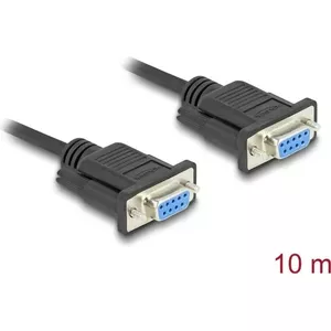 DeLOCK 86827 Serial Cable Black 10 m DB-9