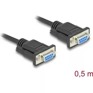 DeLOCK 86822 Serial Cable Black 0.5 m DB-9