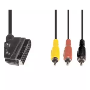 Video Cable Adapter e+p VC 119 1.5 m SCART (21-pin) 3 x RCA Black
