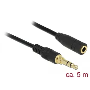 Аудиокабель DeLOCK 85590 5м 3.5мм Черный