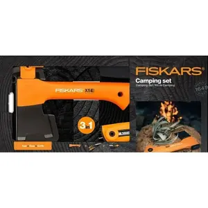 Топорик Fiskars X5 (XXS) — легкий компактный секач для рубки и раскалывания, прочное лезвие, эргономичная ручка