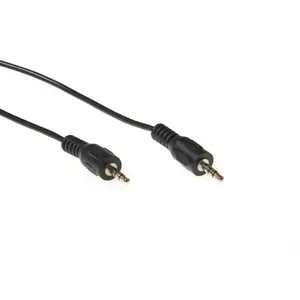ACT AK2037 5 meter audio connection cable with 3.5mm jack male to 3.5mm stereo jack male connectors in black