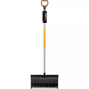 Sniega lāpsta Fiskars 1057179 — metāla asmens 53 cm, garums 1730 mm, svars 1,52 kg, melna/oranža
