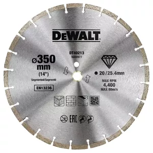 Dimanta disks DeWALT DT40213-QZ 350 x 25,4 mm mitrai un sausai griešanai
