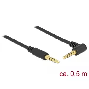 Аудиокабель DeLOCK 85607 0.5м 3.5мм Черный