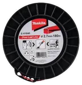 Makita E-01840 Monofilament Nylon Clover Brush Cutter Line 2.7mm 180m