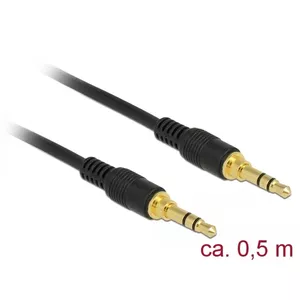 DeLOCK 85545 audio kabelis 0,5 m 3.5mm Melns