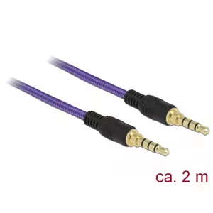 Аудиокабель 3.5mm DeLOCK 85599 2м Фиолетовый