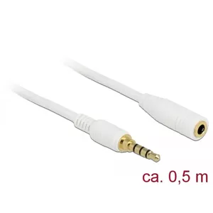 Audio kabelis DeLOCK 85628 0.5m 3.5mm Balts