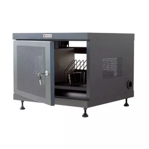 Rack shelf TECHLY 367652 cable organizer with 3M adhesive mounting, steel, 550×550×410 mm, black