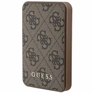 Powerbank GUESS GUPB5FP4EMGW 5000mAh 15W Brown Leather portable charger