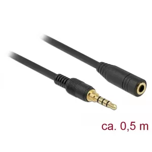 Audio kabelis DeLOCK 85627 0.5m 3.5mm melns