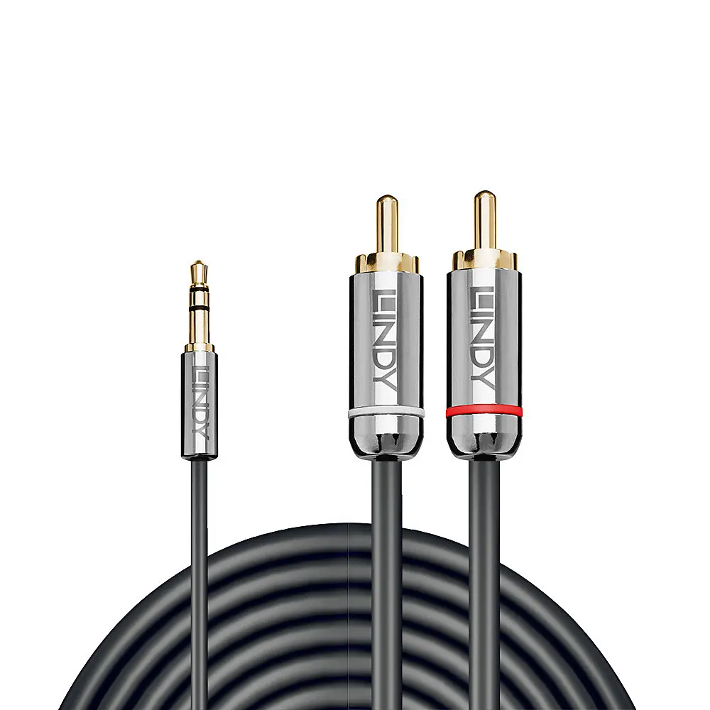 Аудиокабель Lindy Cromo Line 3.5мм на 2x RCA 0.5м Photo 2