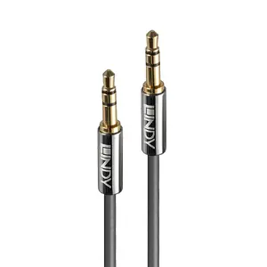 Lindy 0.5m 3.5mm Audio Kabelis Cromo Line Vīrietis pret Vīrieti Antracīta Vara 28 AWG
