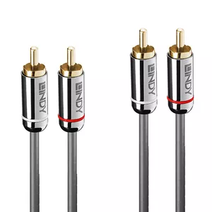 Dual Phono Audio Cable Lindy 0.5m Cromo Line
