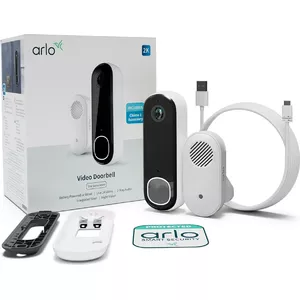 Video Doorbell Arlo Essential 2K Chime 180° Field of View Wired Wireless