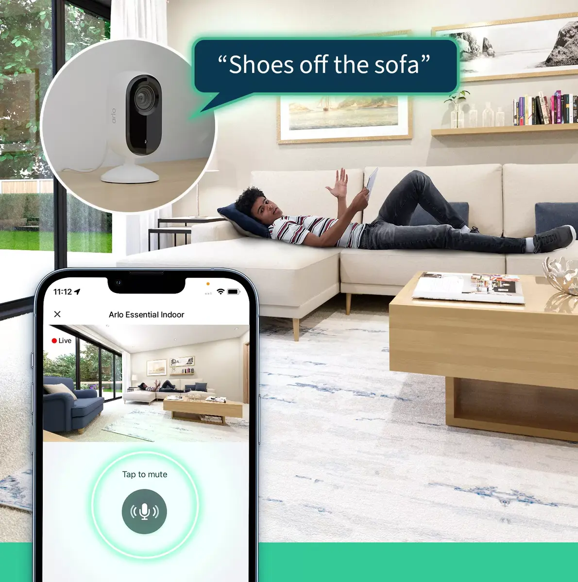 IP камера безопасности Arlo Essential 2K Indoor Security Camera Photo 7