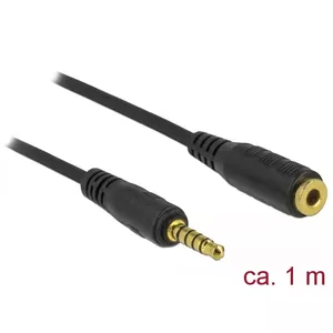 Аудиокабель 3.5mm DeLOCK 85701 1м Черный