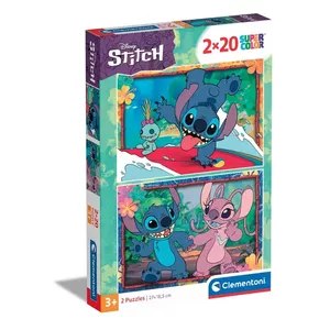 Пазл Clementoni Supercolor Disney Stitch 20 деталей — 270×190 мм, 3–5 лет